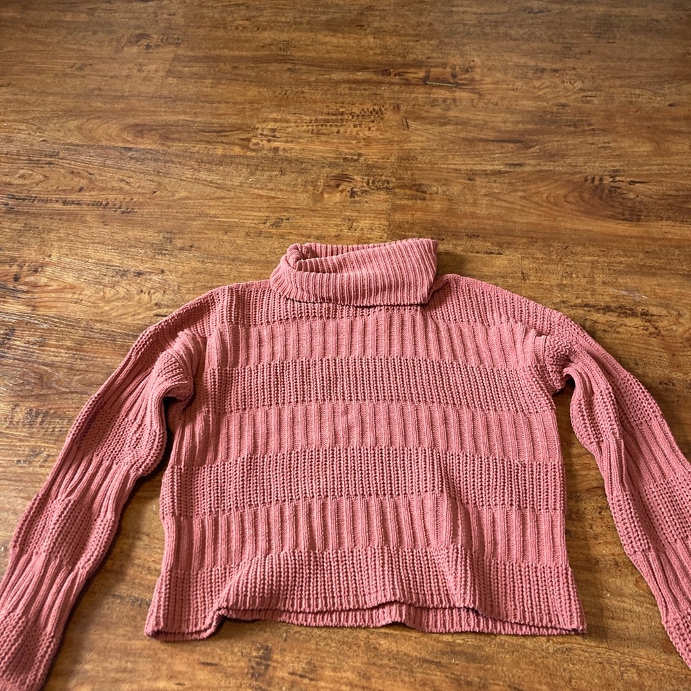 Pink turtle neck sweater